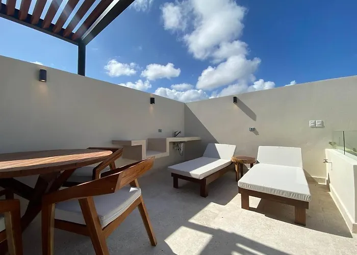 With Private Terrace And Jacuzzi In Aldea Zama Appartement *